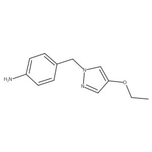 4-[(4-Ethoxypyrazol-1-yl)methyl]aniline结构式