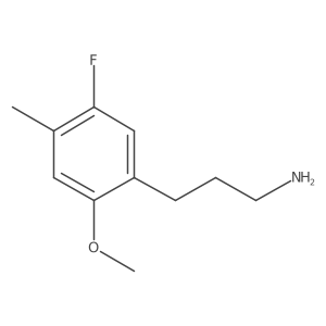 3-(5-Fluoro-2-methoxy-4-methylphenyl)propan-1-amine结构式