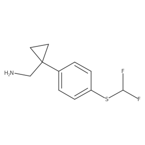 (1-{4-[(Difluoromethyl)sulfanyl]phenyl}cyclopropyl)methanamine Structure