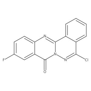 5-Chloro-10-fluoro-8H-phthalazino[1,2-B]quinazolin-8-one结构式