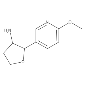 (2S,3R)-2-(6-Methoxypyridin-3-yl)tetrahydrofuran-3-amine结构式