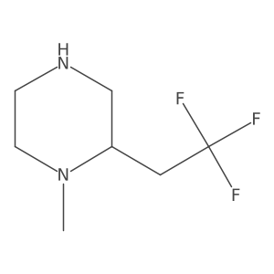 1-Methyl-2-(2,2,2-trifluoroethyl)piperazine Structure