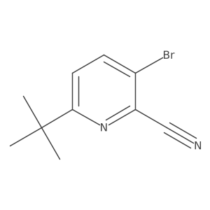 3-Bromo-6-tert-butylpyridine-2-carbonitrile结构式