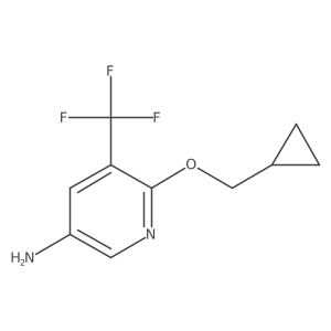 6-(Cyclopropylmethoxy)-5-(trifluoromethyl)pyridin-3-amine结构式