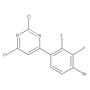 4-(4-Bromo-2,3-difluorophenyl)-2,6-dichloropyrimidine结构式