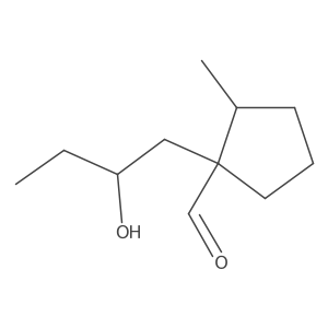 1-(2-Hydroxybutyl)-2-methylcyclopentane-1-carbaldehyde结构式