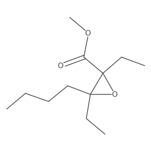 Methyl 3-butyl-2,3-diethyloxirane-2-carboxylate结构式