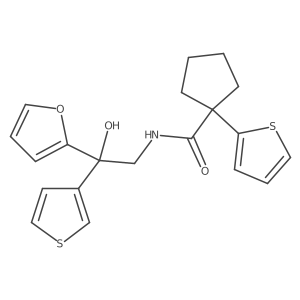 N-(2-(furan-2-yl)-2-hydroxy-2-(thiophen-3-yl)ethyl)-1-(thiophen-2-yl)cyclopentanecarboxamide Structure