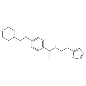 N-(2-(1H-imidazol-4-yl)ethyl)-6-((tetrahydro-2H-pyran-4-yl)methoxy)nicotinamide Structure