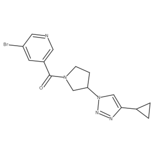 (5-bromopyridin-3-yl)(3-(4-cyclopropyl-1H-1,2,3-triazol-1-yl)pyrrolidin-1-yl)methanone结构式