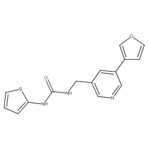 1-((5-(Furan-3-yl)pyridin-3-yl)methyl)-3-(thiophen-2-yl)urea结构式