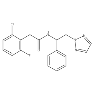 2-(2-chloro-6-fluorophenyl)-N-(1-phenyl-2-(2H-1,2,3-triazol-2-yl)ethyl)acetamide Structure