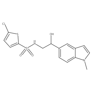 5-chloro-N-(2-hydroxy-2-(1-methyl-1H-indol-5-yl)ethyl)thiophene-2-sulfonamide结构式