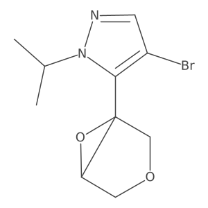 4-Bromo-5-{3,6-dioxabicyclo[3.1.0]hexan-1-yl}-1-(propan-2-yl)-1H-pyrazole Structure
