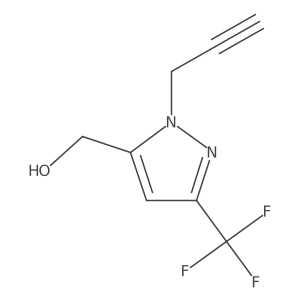 (1-(prop-2-yn-1-yl)-3-(trifluoromethyl)-1H-pyrazol-5-yl)methanol结构式