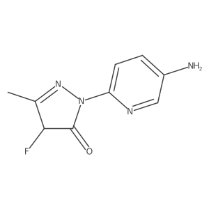 1-(5-Aminopyridin-2-yl)-4-fluoro-3-methyl-4,5-dihydro-1H-pyrazol-5-one结构式