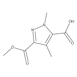 3-(Methoxycarbonyl)-1,4-dimethyl-1H-pyrazole-5-carboxylic acid结构式