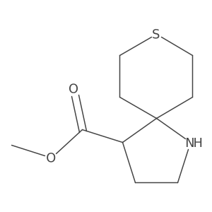 Methyl 8-thia-1-azaspiro[4.5]decane-4-carboxylate结构式