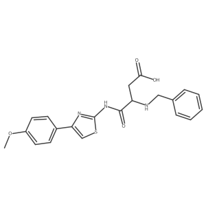 N~2~-benzyl-N-[4-(4-methoxyphenyl)-1,3-thiazol-2-yl]-alpha-asparagine Structure