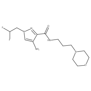 4-amino-1-(2,2-difluoroethyl)-N-(3-morpholin-4-ylpropyl)pyrazole-3-carboxamide结构式