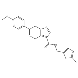 6-(4-methoxyphenyl)-N-[(5-methyl-2-furyl)methyl]-6,7-dihydro-4H-[1,2,3]triazolo[5,1-c][1,4]oxazine-3-carboxamide Structure