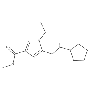 1H-Imidazole-4-carboxylic acid, 2-[(cyclopentylamino)methyl]-1-ethyl-, methyl ester结构式
