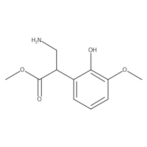 Methyl 3-amino-2-(2-hydroxy-3-methoxyphenyl)propanoate结构式