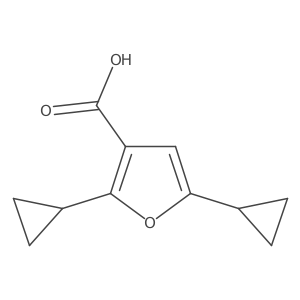 2,5-Dicyclopropylfuran-3-carboxylic acid结构式