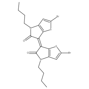 2,2'-Dibromo-4,4'-dibutyl-[6,6'-bithieno[3,2-b]pyrrolylidene]-5,5'(4H,4'H)-dione Structure