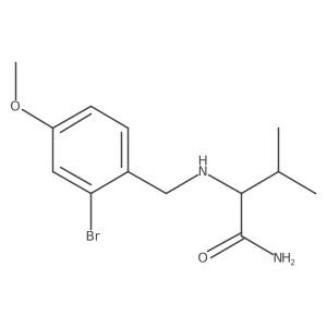 2-{[(2-Bromo-4-methoxyphenyl)methyl]amino}-3-methylbutanamide Structure