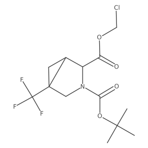 3-Tert-butyl 2-chloromethyl 5-(trifluoromethyl)-3-azabicyclo[3.1.0]hexane-2,3-dicarboxylate结构式