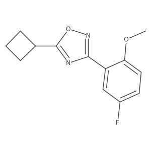 5-Cyclobutyl-3-(5-fluoro-2-methoxyphenyl)-1,2,4-oxadiazole Structure