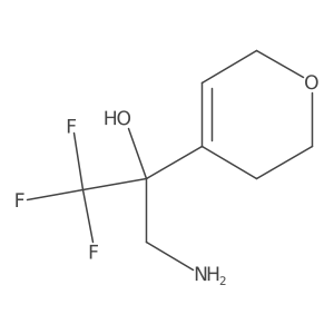 3-amino-2-(3,6-dihydro-2H-pyran-4-yl)-1,1,1-trifluoropropan-2-ol Structure