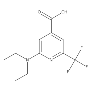 2-(Diethylamino)-6-(trifluoromethyl)pyridine-4-carboxylic acid结构式