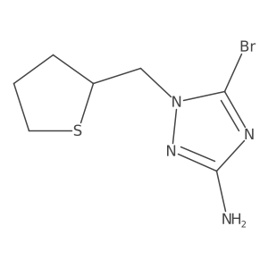 5-bromo-1-[(thiolan-2-yl)methyl]-1H-1,2,4-triazol-3-amine结构式