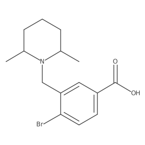 4-Bromo-3-[(2,6-dimethylpiperidin-1-yl)methyl]benzoic acid结构式