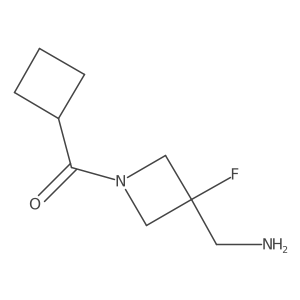 (1-Cyclobutanecarbonyl-3-fluoroazetidin-3-yl)methanamine结构式