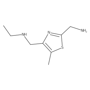 {4-[(Ethylamino)methyl]-5-methyl-1,3-thiazol-2-yl}methanamine结构式