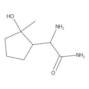 2-Amino-2-(2-hydroxy-2-methylcyclopentyl)acetamide结构式
