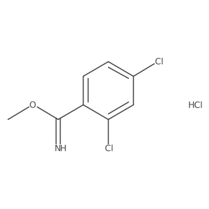 Methyl 2,4-dichlorobenzene-1-carboximidate hydrochloride结构式