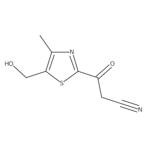 3-[5-(Hydroxymethyl)-4-methyl-1,3-thiazol-2-yl]-3-oxopropanenitrile结构式