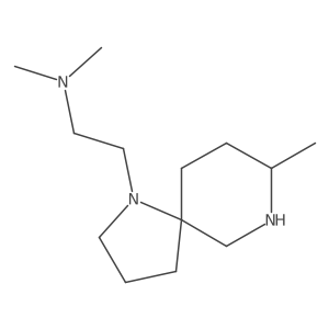 Dimethyl(2-{8-methyl-1,7-diazaspiro[4.5]decan-1-yl}ethyl)amine结构式
