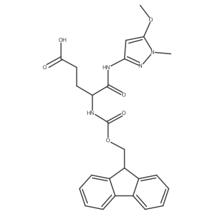 4-({[(9H-fluoren-9-yl)methoxy]carbonyl}amino)-4-[(5-methoxy-1-methyl-1H-pyrazol-3-yl)carbamoyl]butanoic acid Structure
