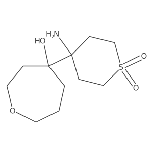 4-Amino-4-(4-hydroxyoxepan-4-yl)-1lambda6-thiane-1,1-dione结构式