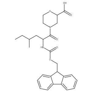 4-[2-({[(9H-fluoren-9-yl)methoxy]carbonyl}amino)-4-methylhexanoyl]thiomorpholine-2-carboxylic acid Structure