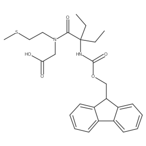 2-[2-ethyl-2-({[(9H-fluoren-9-yl)methoxy]carbonyl}amino)-N-[2-(methylsulfanyl)ethyl]butanamido]acetic acid Structure