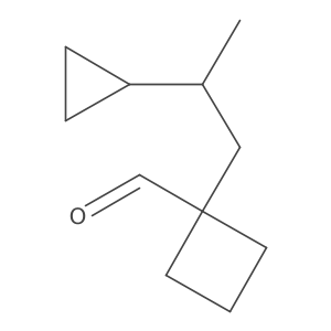 1-(2-Cyclopropylpropyl)cyclobutane-1-carbaldehyde Structure