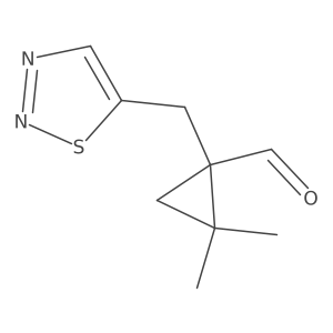 2,2-Dimethyl-1-[(1,2,3-thiadiazol-5-yl)methyl]cyclopropane-1-carbaldehyde结构式