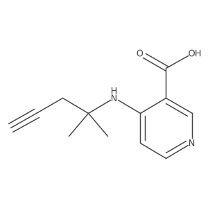 4-[(2-Methylpent-4-yn-2-yl)amino]pyridine-3-carboxylic acid Structure