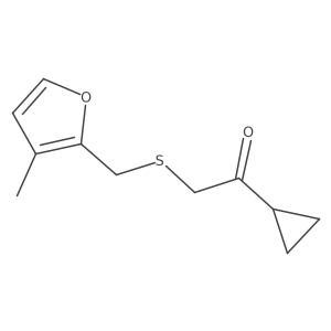 1-Cyclopropyl-2-{[(3-methylfuran-2-yl)methyl]sulfanyl}ethan-1-one结构式